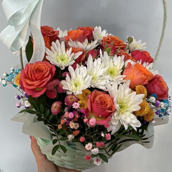 Композиция в корзине «Оранжевое настроение»  в Армянске