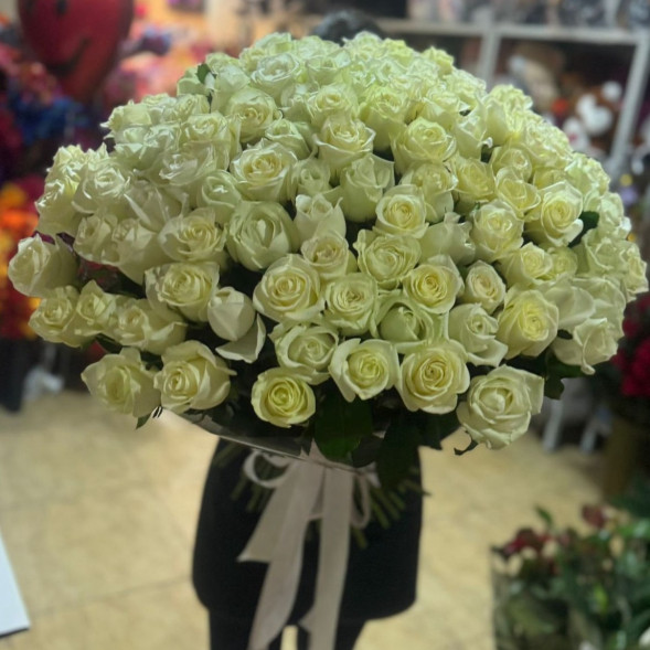 Букет 201 белая роза   в Армянске