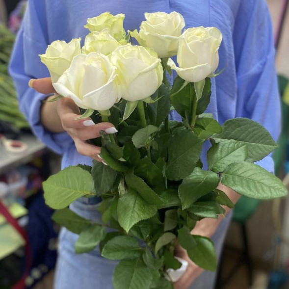 Букет 7 белых роз в Армянске