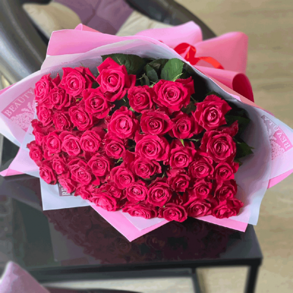 51 розовая роза в Армянске