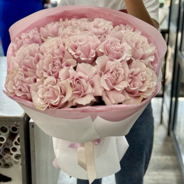 Букет 9 французких нежно-розовых роз в Армянске