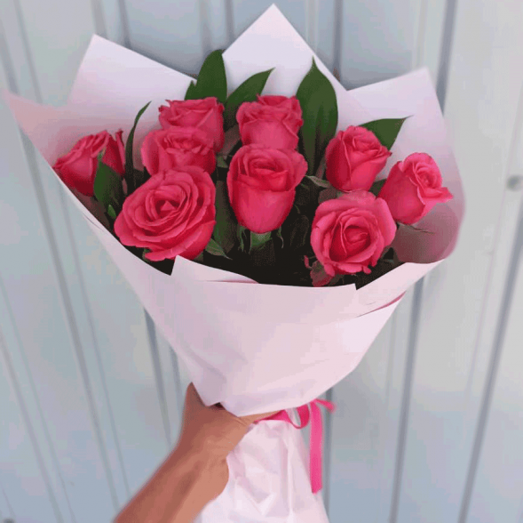 Букет 11 розовых роз в Армянске